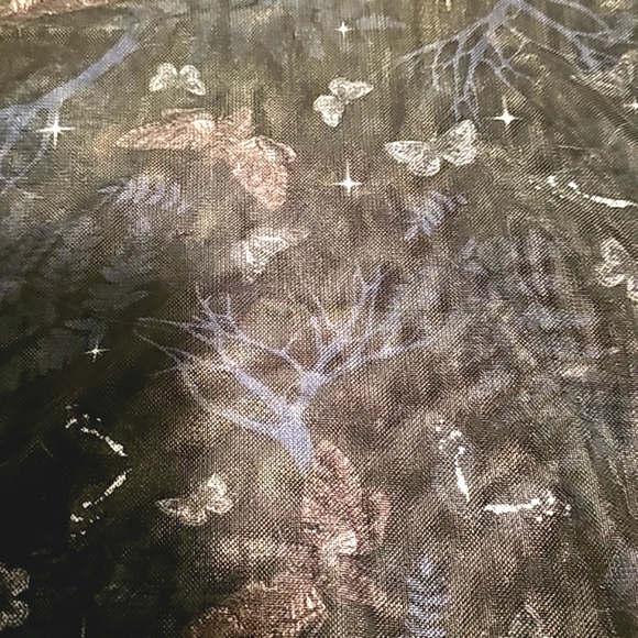 Thorn & Fable Bell Sleeved Sheer Crop Top - Picture 3 of 5